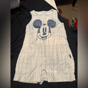 Gap Mickey Mouse Light Blue Baby Romper